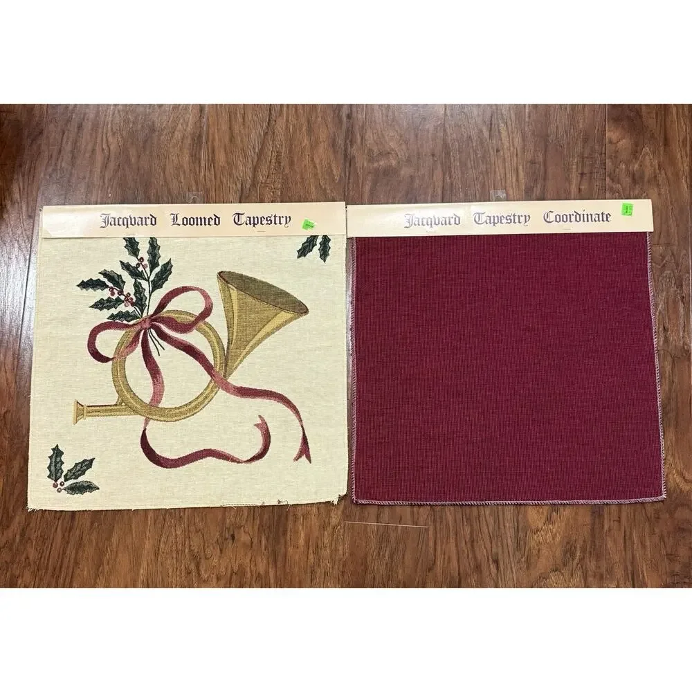 9 NOS New Assorted Christmas Holiday Decorative Sew Craft Pillow Tapestry Panels